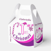 Gepersonaliseerde Kerst Baby "Mijn 1e Kerstmis" Bedankdoosjes (Achterkant)