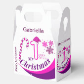 Gepersonaliseerde Kerst Baby "Mijn 1e Kerstmis" Bedankdoosjes (Geopend)