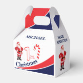 Gepersonaliseerde Kerst Baby "Mijn 1e Kerstmis" Bedankdoosjes (Voorkant Zijde)