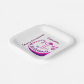 Gepersonaliseerde Kerst Baby "Mijn 1e Kerstmis" Papieren Bordje (Gebogen)