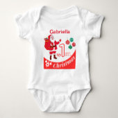Gepersonaliseerde Kerst Baby "Mijn 1e Kerstmis" Romper (Voorkant)