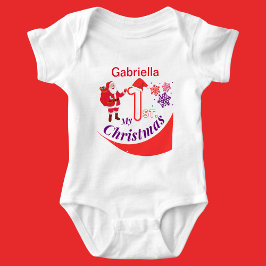 Gepersonaliseerde Kerst Baby "Mijn 1e Kerstmis" Romper