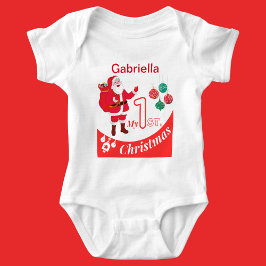 Gepersonaliseerde Kerst Baby "Mijn 1e Kerstmis" Romper
