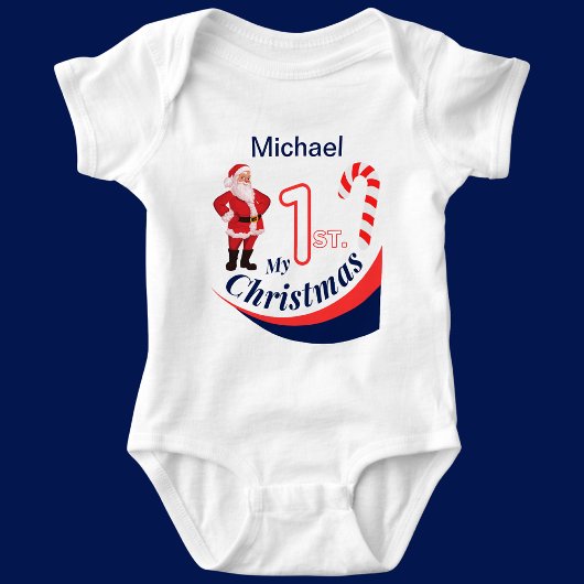 Gepersonaliseerde Kerst Baby "Mijn 1e Kerstmis" Romper