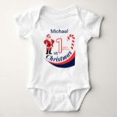 Gepersonaliseerde Kerst Baby "Mijn 1e Kerstmis" Romper (Voorkant)