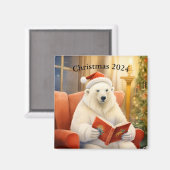Gepersonaliseerde kerst Beer magneet (Voorkant / Achterkant)