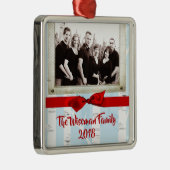 Gepersonaliseerde Kerst berkenboom FOTO Ornament (Rechts)