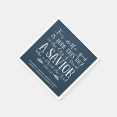 Gepersonaliseerde kerst bijbel vers typografie bla servet (Hoek)