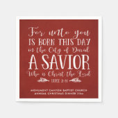 Gepersonaliseerde kerst Bijbel Verse Typografie Servet (Voorkant)