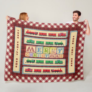 Gepersonaliseerde Kerst Blok Party Fleece Deken