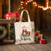 Gepersonaliseerde kerst Canvas tas