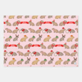 Gepersonaliseerde kerst Capybara Schattige Wildlif Inpakpapier Vel (Voorkant 2)