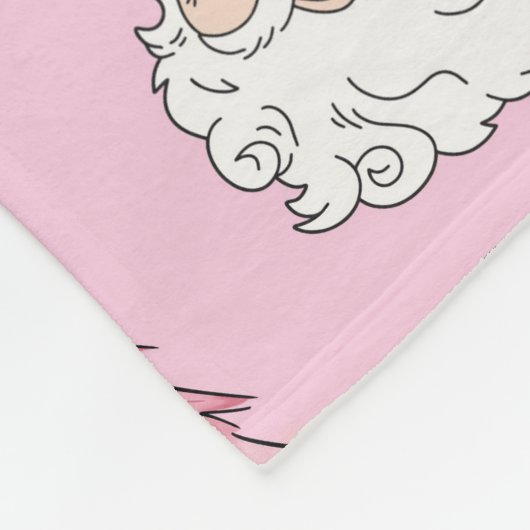 Gepersonaliseerde Kerst Coquette Bow Santa Blanket Fleece Deken (Hoek)
