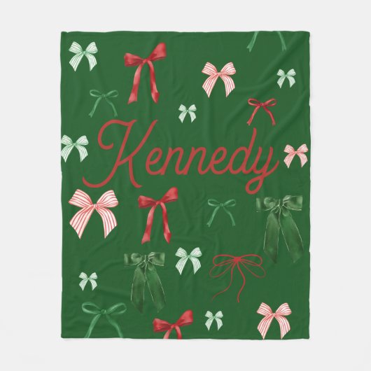 Gepersonaliseerde Kerst Deken Gift voor Haar Bogen (Voorkant)