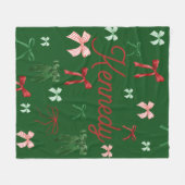 Gepersonaliseerde Kerst Deken Gift voor Haar Bogen (Voorkant (Horizontaal))