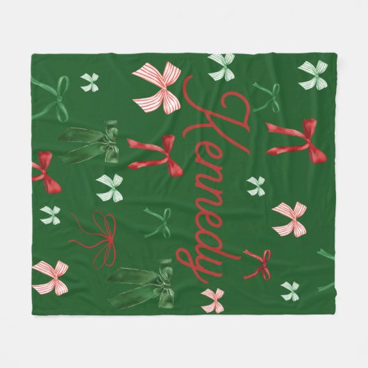 Gepersonaliseerde Kerst Deken Gift voor Haar Bogen (Voorkant (Horizontaal))