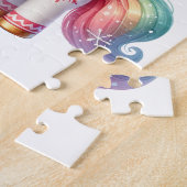 Gepersonaliseerde Kerst Eenhoorn Puzzel (Zijkant)