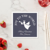 Gepersonaliseerde Kerst engel papieren servetten (Insitu)