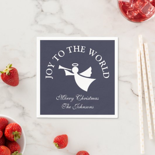 Gepersonaliseerde Kerst engel papieren servetten (Insitu)