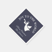 Gepersonaliseerde Kerst engel papieren servetten (Hoek)