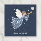 Gepersonaliseerde Kerst Engel Vakantie Vrede Aarde Bedankjes Labels (Achterkant)