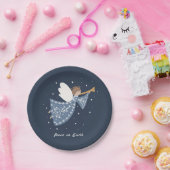 Gepersonaliseerde Kerst Engel Vakantie Vrede Aarde Papieren Bordje (Feest)