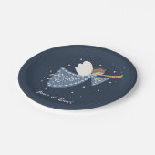 Gepersonaliseerde Kerst Engel Vakantie Vrede Aarde Papieren Bordje (Gekanteld)