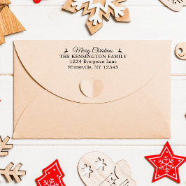 Gepersonaliseerde Kerst Familie Adres Rubber Stamp Zelfinktende Stempel