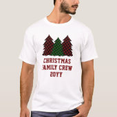 Gepersonaliseerde kerst familie crew matching t-shirt (Voorkant)