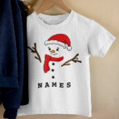 Gepersonaliseerde Kerst Feestelijke Grappige Sneeu Kinder Shirts