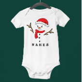 Gepersonaliseerde Kerst Feestelijke Grappige Sneeu Romper