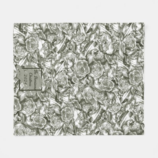 Gepersonaliseerde kerst fleece deken (Voorkant (Horizontaal))