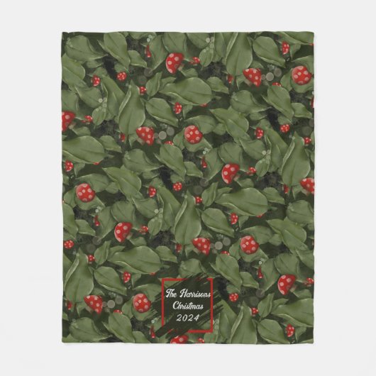 Gepersonaliseerde kerst fleece deken (Voorkant)