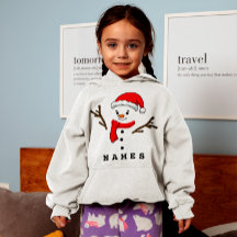 Gepersonaliseerde Kerst Funny Snowman Kind Girl