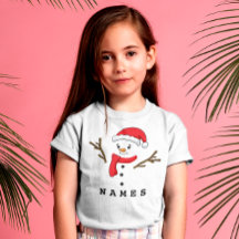 Gepersonaliseerde Kerst Funny Snowman Kind Girl