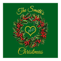 Gepersonaliseerde Kerst Garland Hart