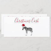 Gepersonaliseerde Kerst Geld Geld Grappig Zebra (Voorkant / Achterkant)