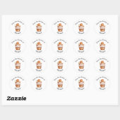 Gepersonaliseerde Kerst Gingerbread Cupcake Favori Ronde Sticker (Vel)
