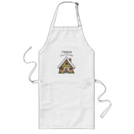 Gepersonaliseerde kerst Gingerbread House Lang Schort