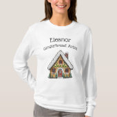 Gepersonaliseerde Kerst Gingerbread House Shirt (Voorkant)