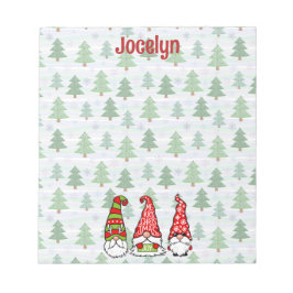 Gepersonaliseerde Kerst Gnome Notitieblok