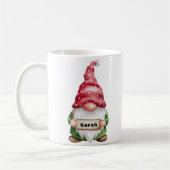 Gepersonaliseerde Kerst Gnoom Custom Name Koffiemok (Links)