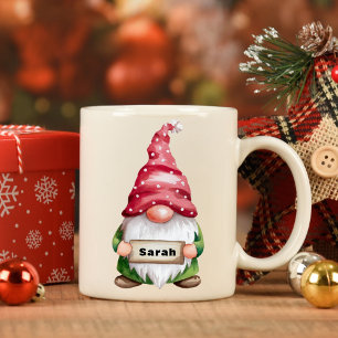 Gepersonaliseerde Kerst Gnoom Custom Name Koffiemok