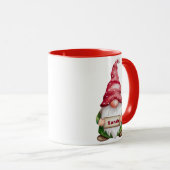 Gepersonaliseerde Kerst Gnoom Custom Name Mok (Voorkant rechts)