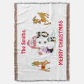 Gepersonaliseerde kerst gooi deken (Voorkant Verticaal)
