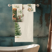 Gepersonaliseerde kerst grillige Baby 1e Kerstmis Bad Handdoek