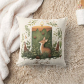 Gepersonaliseerde kerst grillige Baby 1e Kerstmis Kussen (Deken)