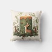 Gepersonaliseerde kerst grillige Baby 1e Kerstmis Kussen (Voorkant)