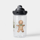 Gepersonaliseerde kerst grillige Baby 1e Kerstmis Waterfles (Achterkant)