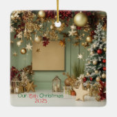 Gepersonaliseerde Kerst Herdenking Ornament (Achterkant)